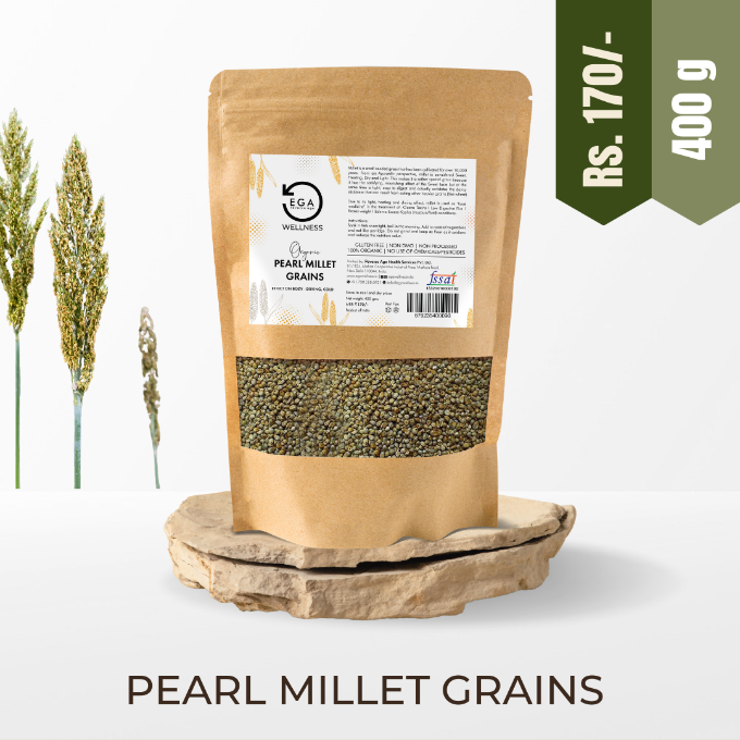 Organic Pearl Millet Grain (Unpolished)-400 gms