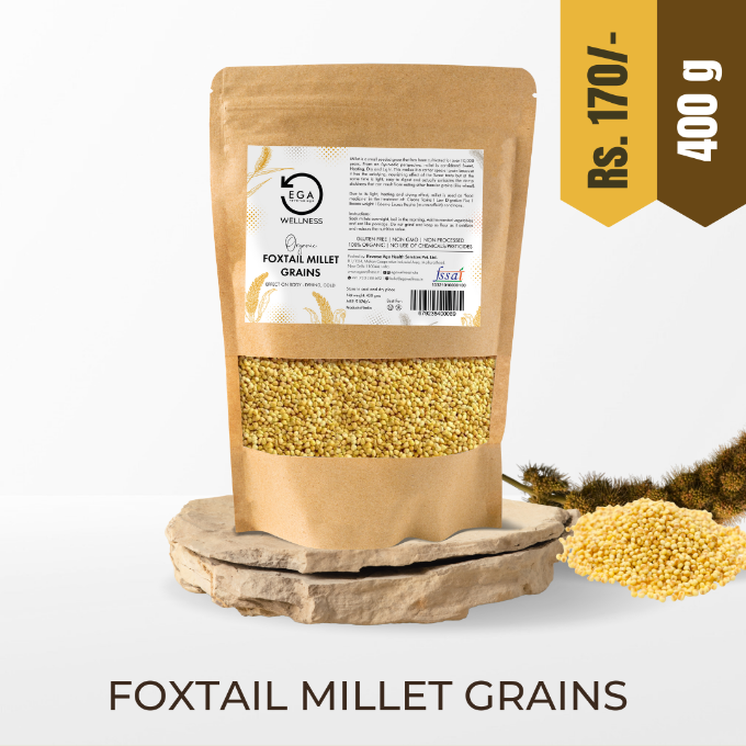Organic Foxtail Millet Grain (Unpoliished)- 400 gm