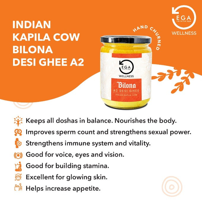 Indian Kapila Cow Bilona Desi Ghee A2 | Hand Churned | 500 ml