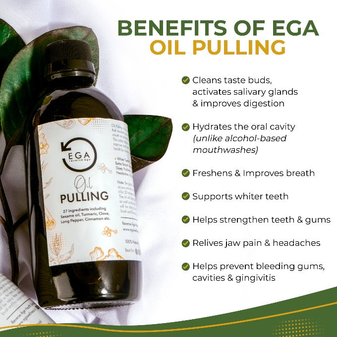 Buy Ayurvedic Sesame Oil Pulling Mouthwash with Clove, Pepper EGA