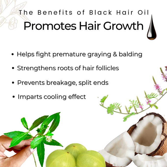benefits of black hair oil for hair growth