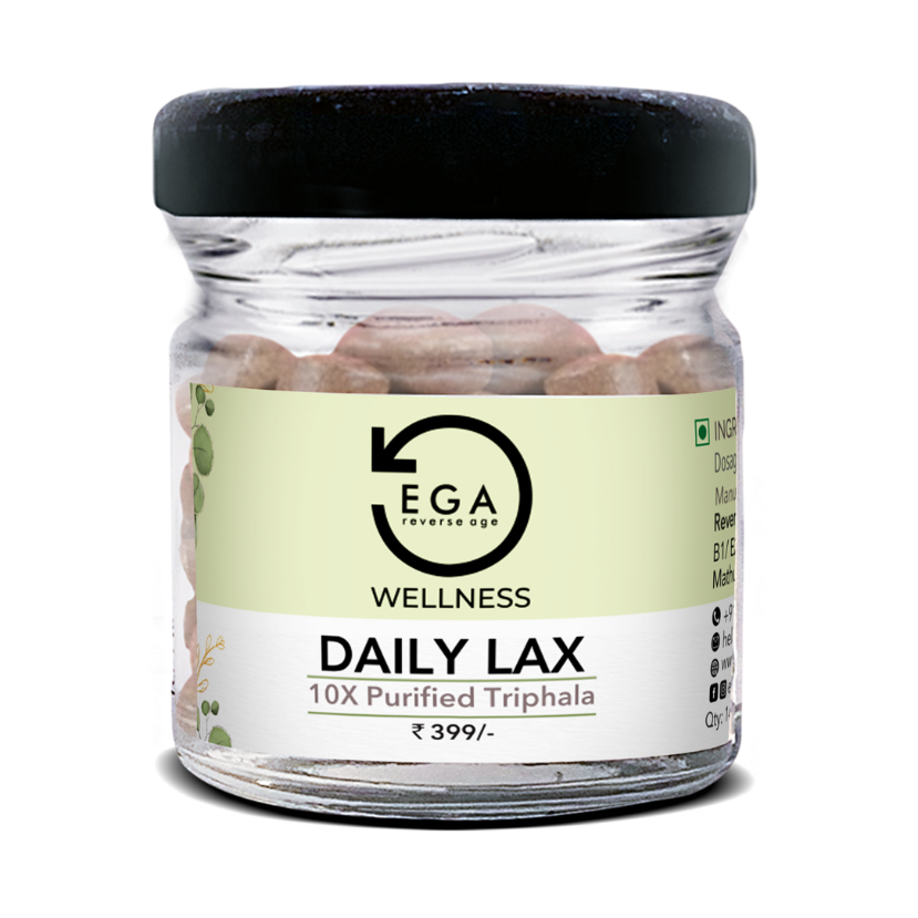 EGA Daily Lax Tablets | 10X purified Triphala | [Amla, Haritaki, Bibhitaki]