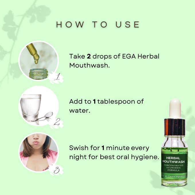 EGA Herbal Mouthwash | Concentrated Ayurvedic Formula | 10 ml.