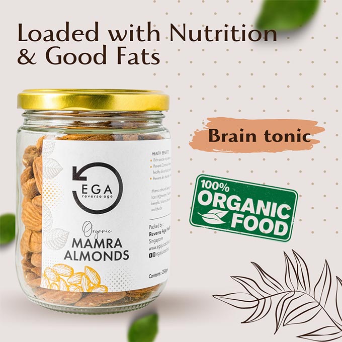 Mamra Almonds | Good Fats | Organic | 250 Gm.