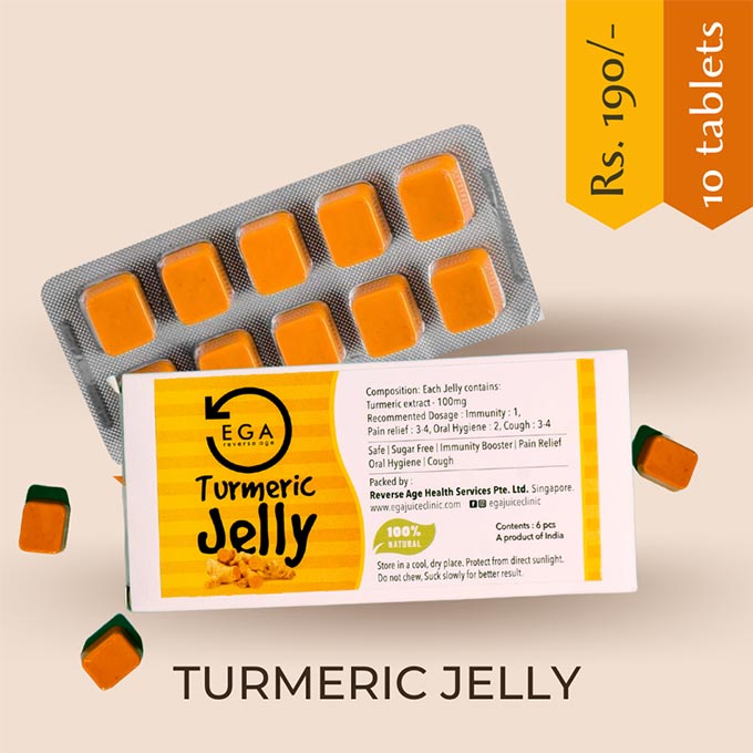sugar free turmeric toffee or jelly made with turmeric extract.