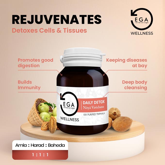 EGA Daily Detox Tablets | Regular Detoxification | Hair Care | Gut Health |