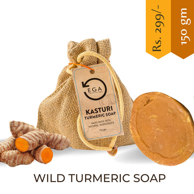 natural wild turmeric soap or haldi sabun