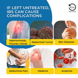 Load image into Gallery viewer, complications of untreated IBS include fissures, abdominal tumor, oedema, anaemia