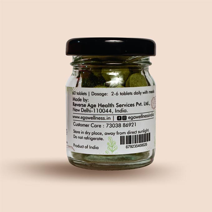 EGA moringa leaf powder tablets is made organically